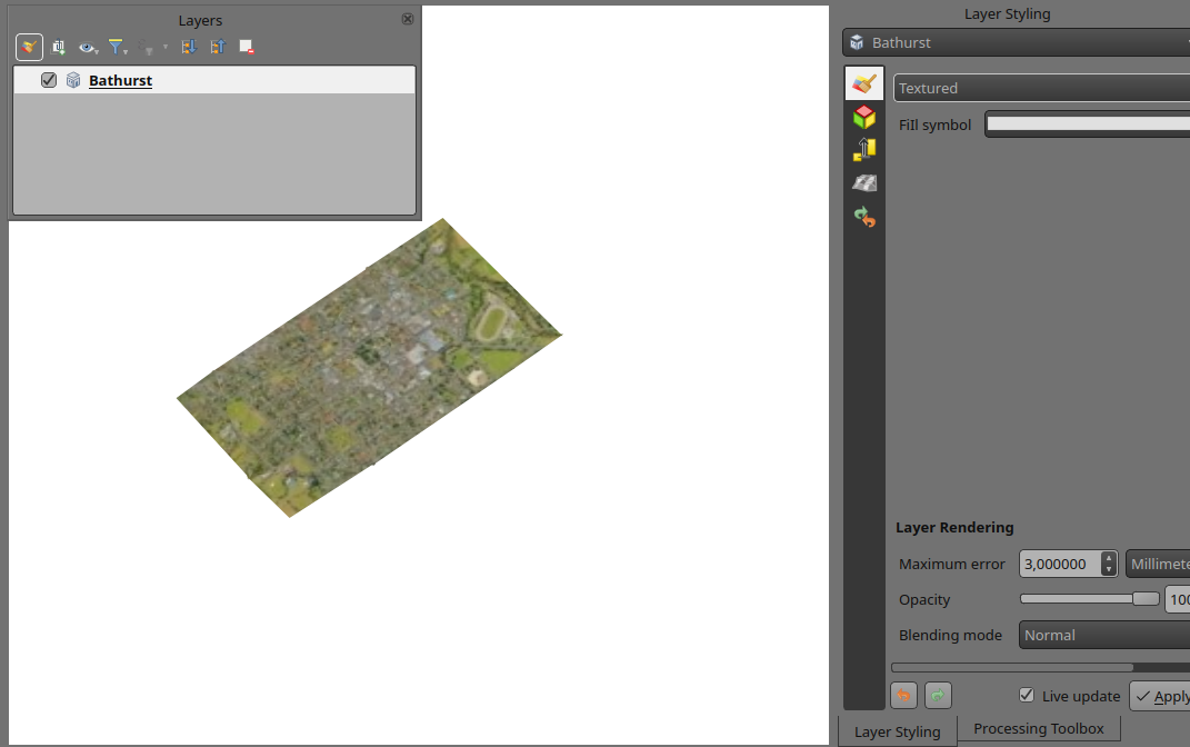 Adding a new 3D tiles to QGIS